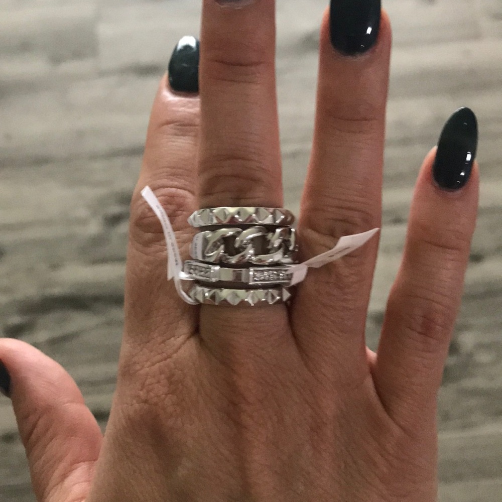 Stackable rings silver